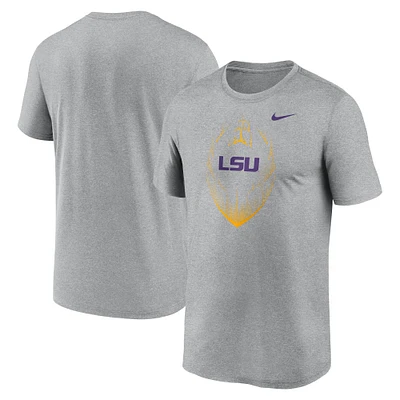 Men's Nike Heather Gray LSU Tigers Primetime Legend Icon Performance T-Shirt