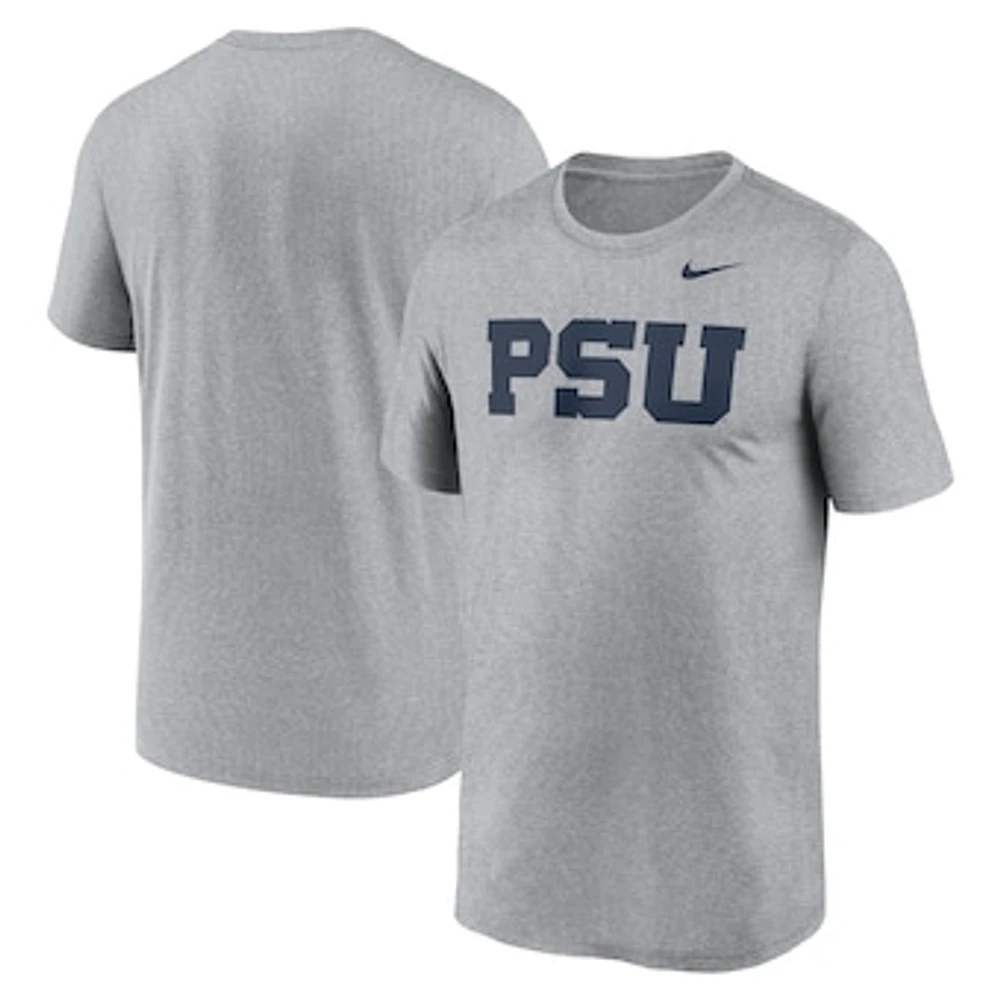 Men's Nike Heather Gray Penn State Nittany Lions Primetime Legend Alternate Logo T-Shirt