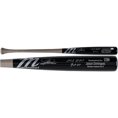 Jasson Dominguez New York Yankees Autographed Marucci Game Model Bat with "MLB Debut 9-1-23" Inscription
