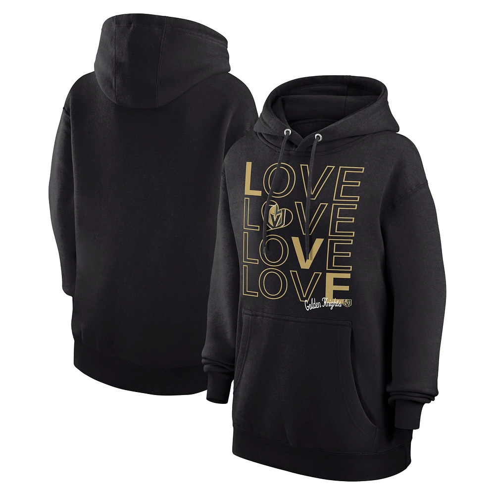 Women's G-III 4Her by Carl Banks Vegas Golden Knights Hockey Love Fleece Pullover Hoodie