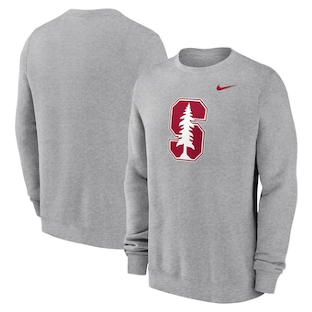Men's Nike Heather Gray Stanford Cardinal Primetime Fleece Pullover Sweatshirt