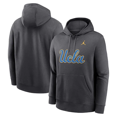 Men's Jordan Brand Anthracite UCLA Bruins Primetime Club Fleece Pullover Hoodie
