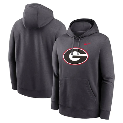 Men's Nike Anthracite Georgia Bulldogs Primetime Club Fleece Pullover Hoodie