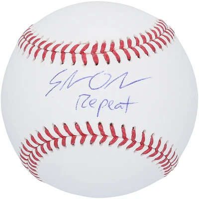 Shane Obedzinski The Sandlot Autographed Baseball with "Repeat" Inscription
