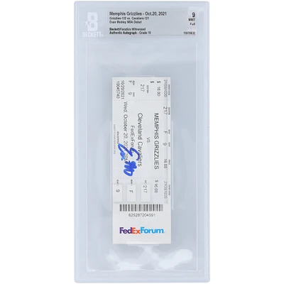 Evan Mobley Cleveland Cavaliers Autographed NBA Debut Ticket