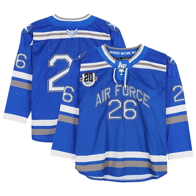 Air Force Falcons Team-Issued #26 Blue Jersey with 20th Anniversary Patch from the Hockey Program