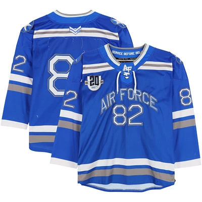 Air Force Falcons Team-Issued #82 Blue Jersey with 20th Anniversary Patch from the Hockey Program