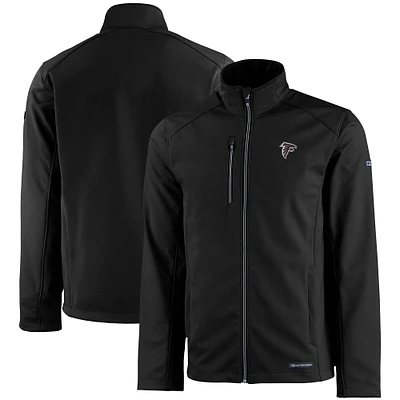 Men's Cutter & Buck Atlanta Falcons Evoke Eco Softshell Recycled Full-Zip Jacket