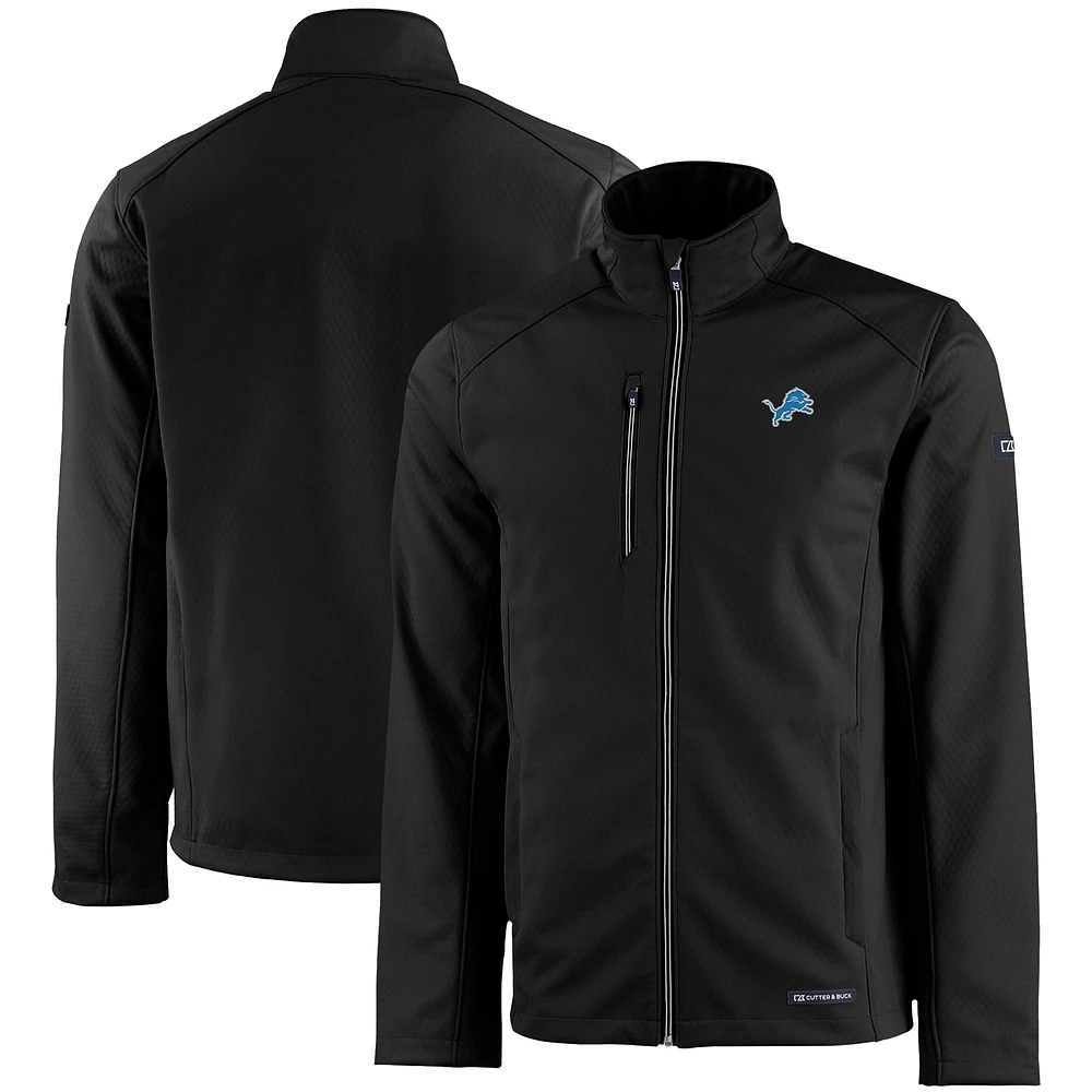 Men's Cutter & Buck Detroit Lions Evoke Eco Softshell Recycled Full-Zip Jacket