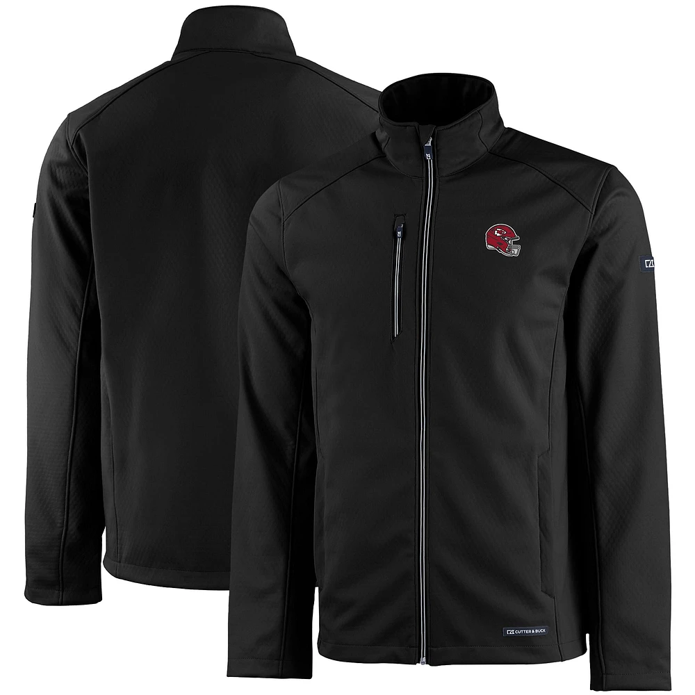 Men's Cutter & Buck Kansas City Chiefs Evoke Eco Softshell Recycled Full-Zip Jacket