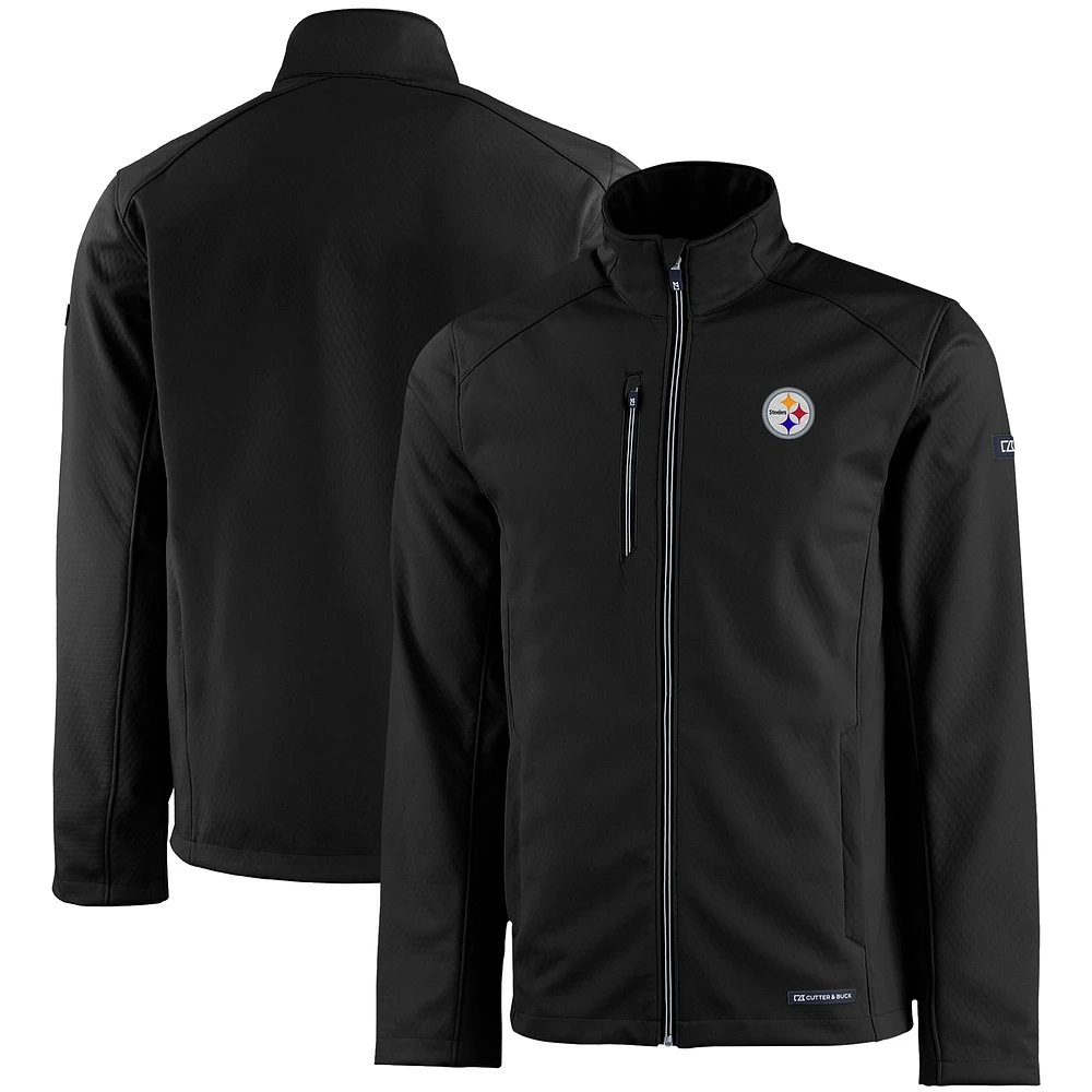 Men's Cutter & Buck Pittsburgh Steelers Evoke Eco Softshell Recycled Full-Zip Jacket