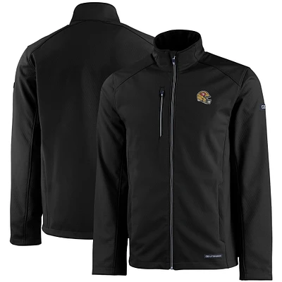 Men's Cutter & Buck Black San Francisco 49ers Evoke Eco Softshell Recycled Full-Zip Jacket