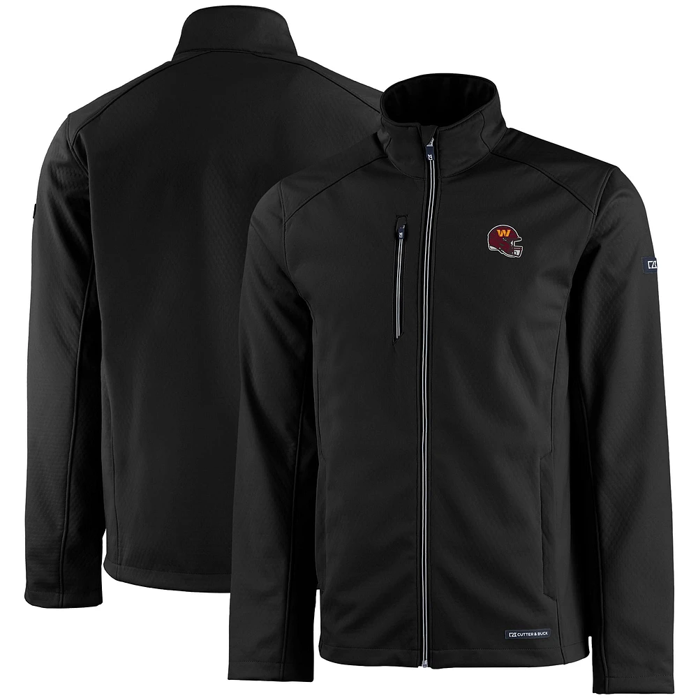 Men's Cutter & Buck Washington Commanders Evoke Eco Softshell Recycled Full-Zip Jacket