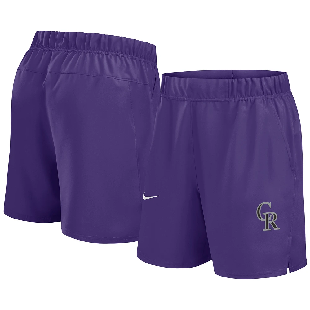 Men's Nike Purple Colorado Rockies Woven Victory Dri-FIT Shorts