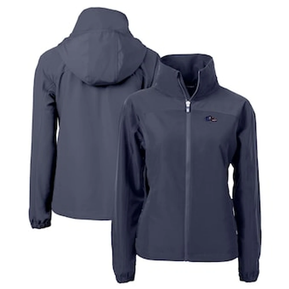 Women's Cutter & Buck Navy Baltimore Ravens Charter Eco Recycled Full-Zip Jacket