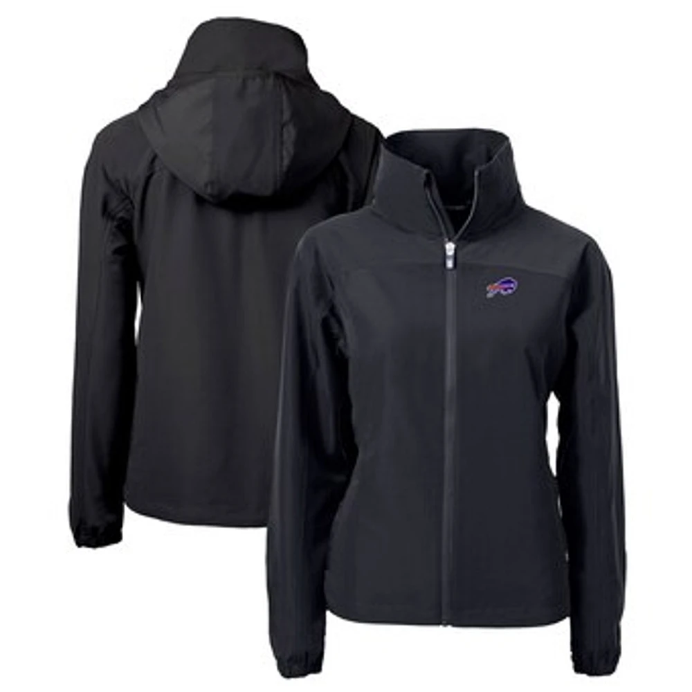 Women's Cutter & Buck Black Buffalo Bills Charter Eco Recycled Full-Zip Jacket