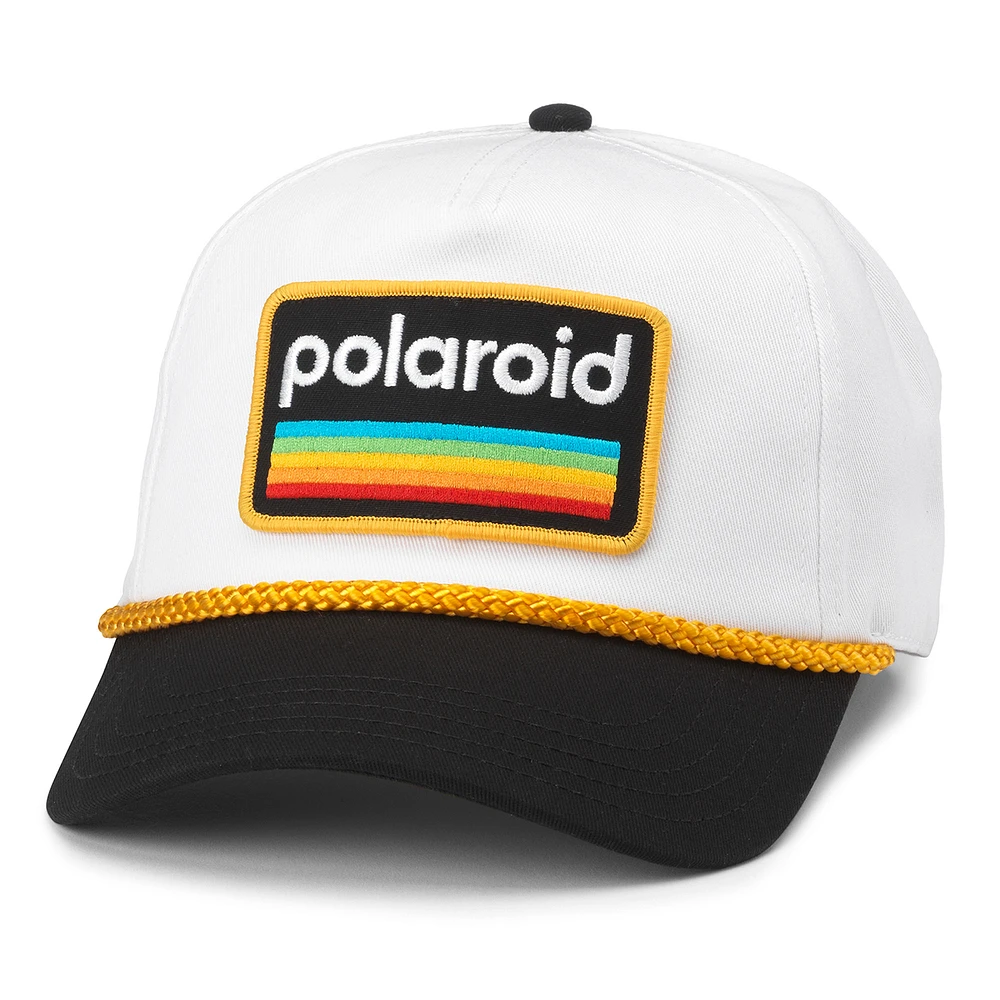 Unisex American Needle White/Black Polaroid Roscoe Adjustable Hat