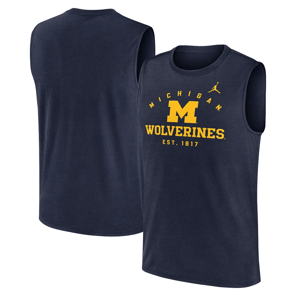 Men's Jordan Brand Navy Michigan Wolverines Primetime Legend Dri-FIT Muscle Tank Top