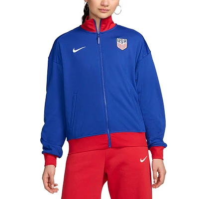 Women's Nike Royal USMNT 2024 Academy Pro Anthem Full-Zip Jacket