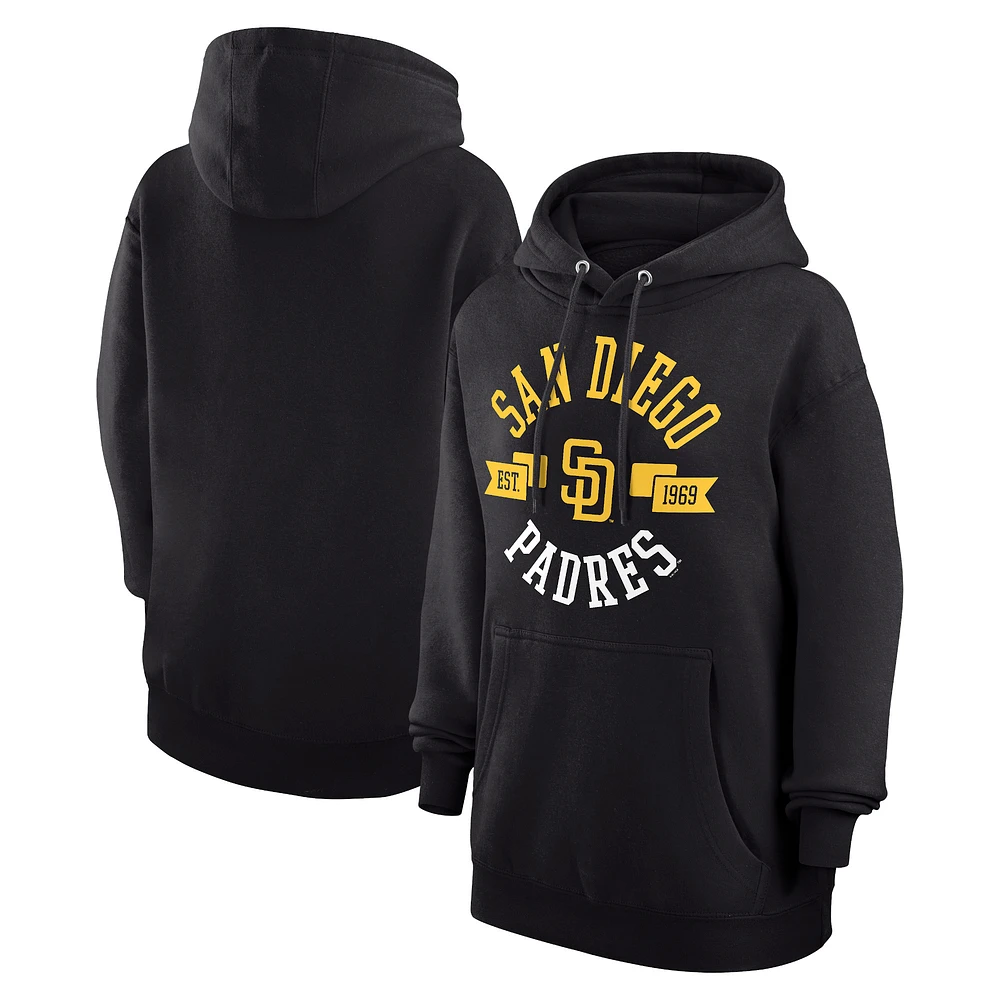 Women's G-III 4Her by Carl Banks Black San Diego Padres City Graphic Pullover Hoodie