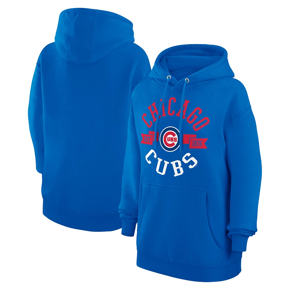 Women's G-III 4Her by Carl Banks Royal Chicago Cubs City Graphic Pullover Hoodie