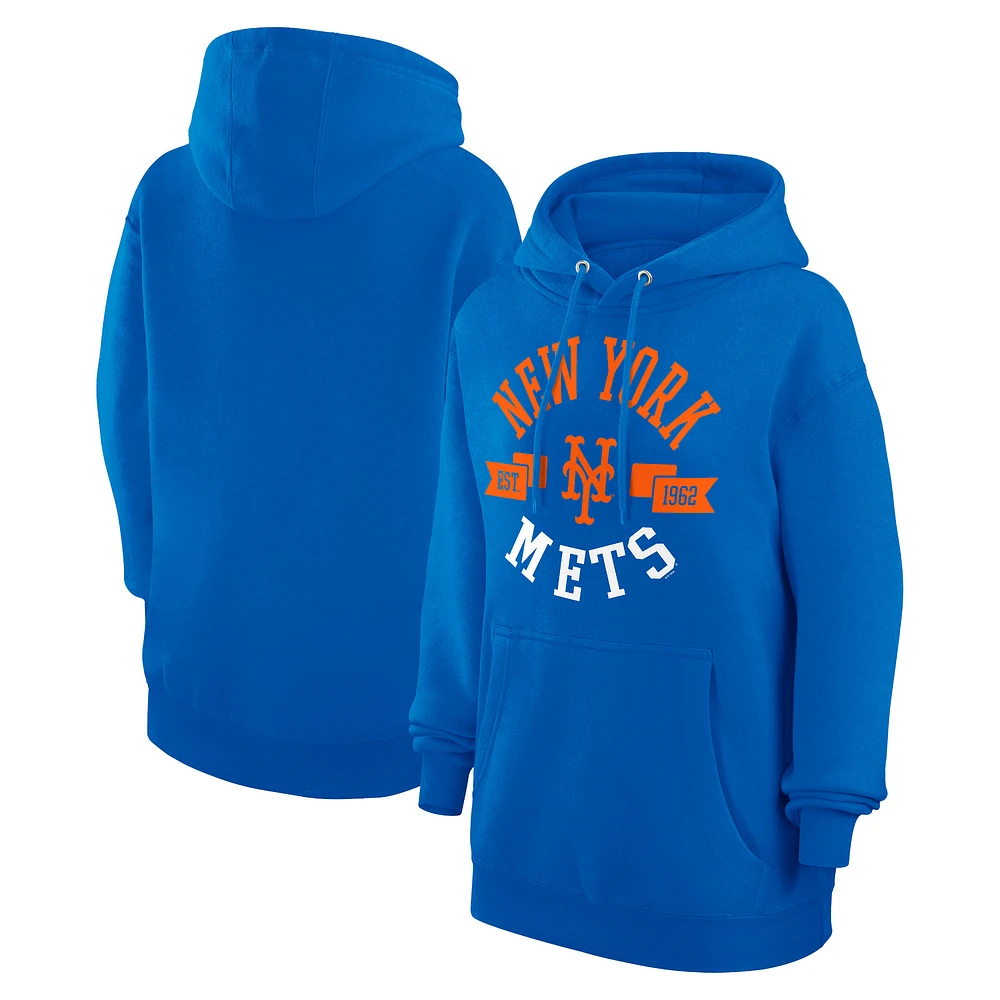 Women's G-III 4Her by Carl Banks Royal New York Mets City Graphic Pullover Hoodie