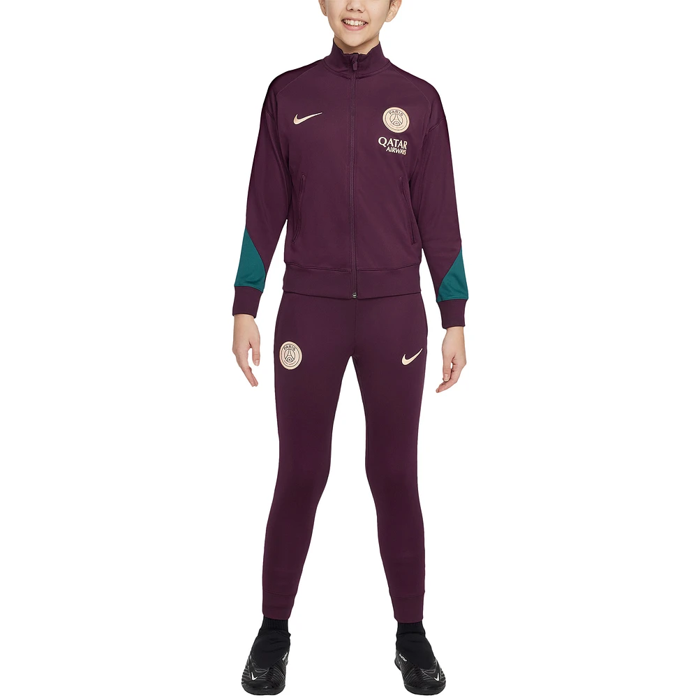 Youth Nike Burgundy Paris Saint-Germain 2024/25 Strike Performance Track Suit