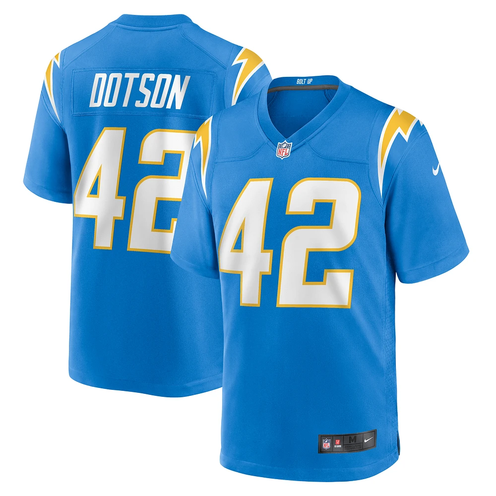 Men's Nike Elijah Dotson Powder Blue Los Angeles Chargers Team Game Jersey