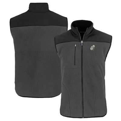 Men's Cutter & Buck New Orleans Saints Throwback Cascade Eco Sherpa Fleece Full-Zip Vest