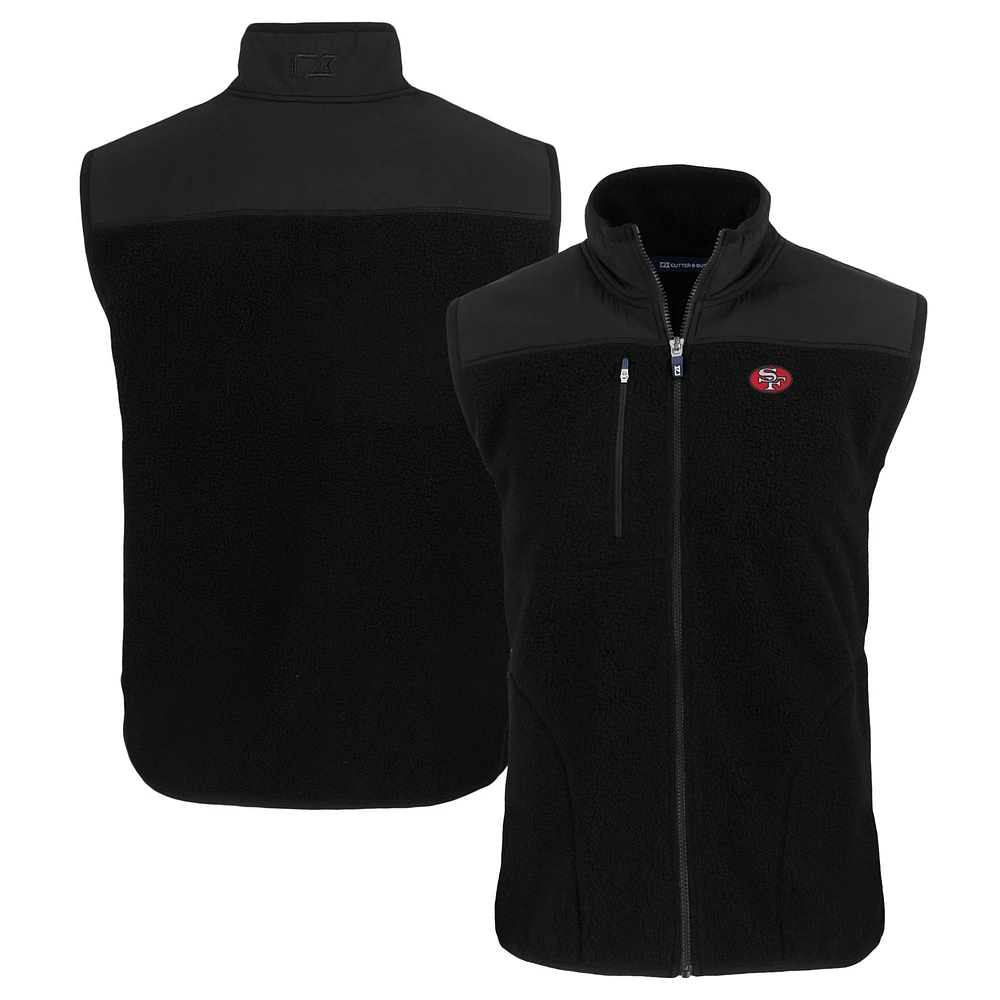 Men's Cutter & Buck San Francisco 49ers Throwback Cascade Eco Sherpa Fleece Full-Zip Vest