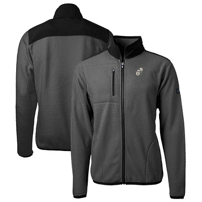 Men's Cutter & Buck Gray/Black New Orleans Saints Throwback Cascade Eco Sherpa Fleece Full-Zip Jacket