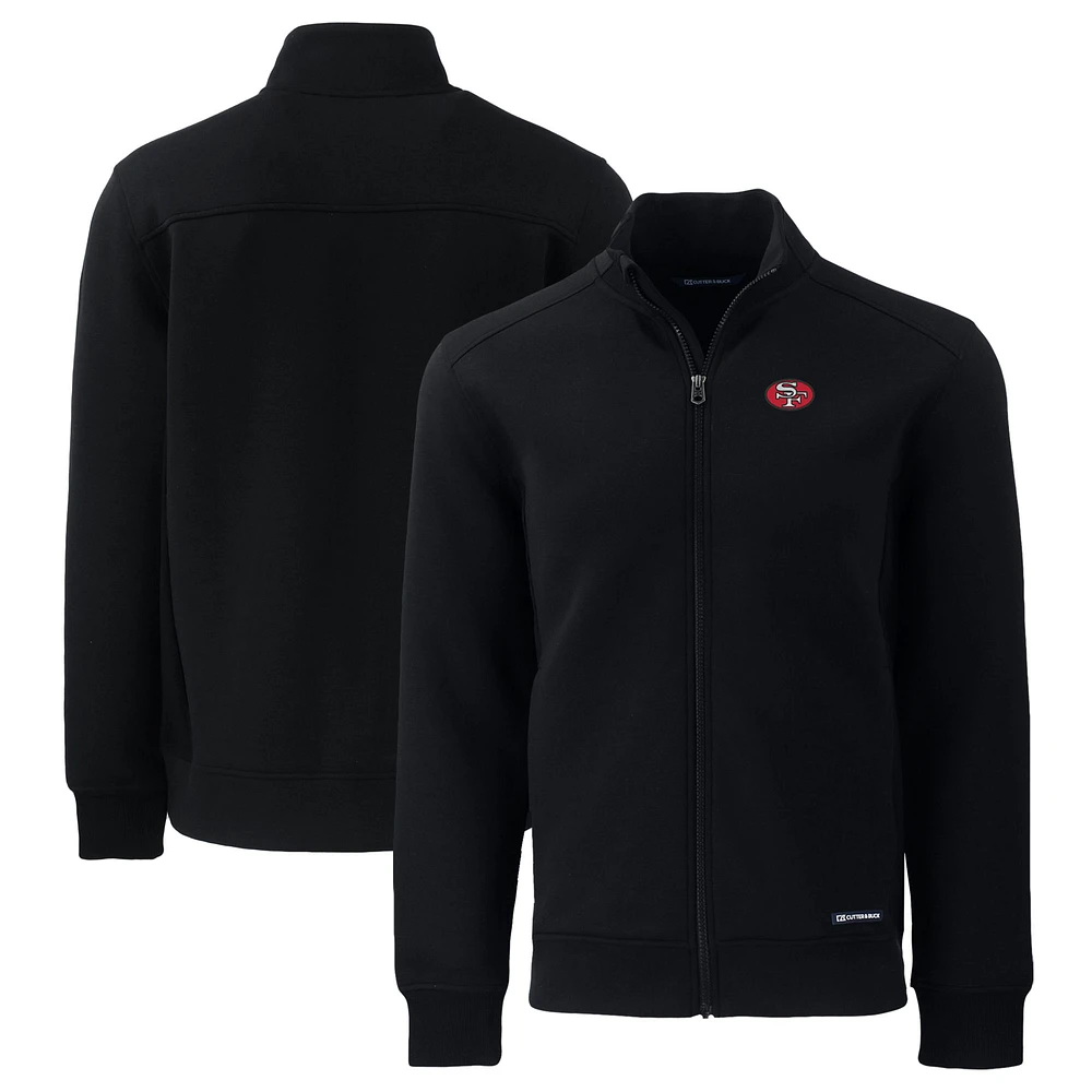 Men's Cutter & Buck Black San Francisco 49ers Throwback Roam Eco Recycled Full-Zip Jacket