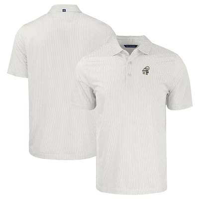 Men's Cutter & Buck White New Orleans Saints Throwback Big & Tall Pike Eco Symmetry Print Stretch Recycled Polo