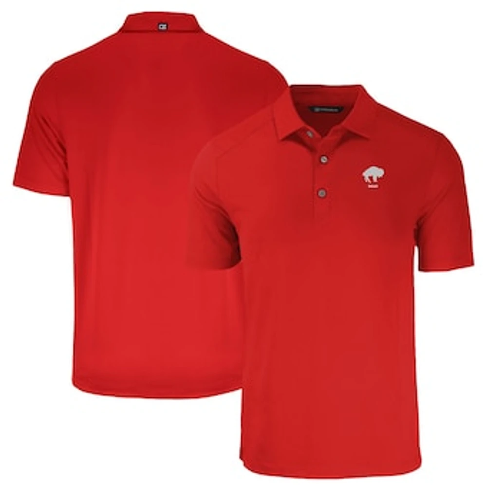 Men's Cutter & Buck Red Buffalo Bills Throwback Forge Eco Stretch Recycled Polo