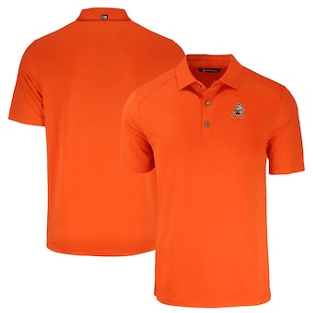 Men's Cutter & Buck Cleveland Browns Throwback Forge Eco Stretch Recycled Polo