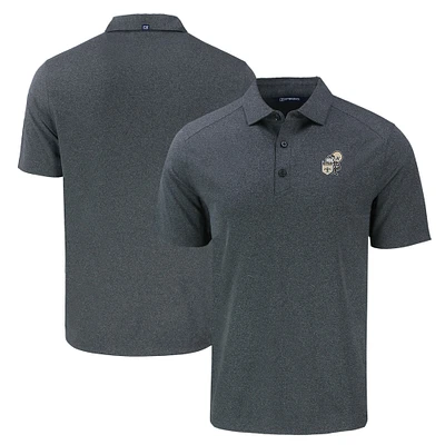 Men's Cutter & Buck Heather Black New Orleans Saints Throwback Forge Eco Stretch Recycled Polo