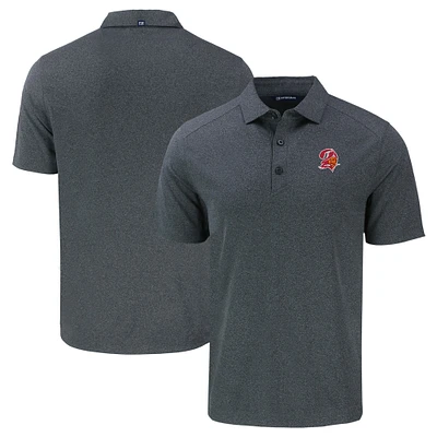 Men's Cutter & Buck Heather Black Tampa Bay Buccaneers Throwback Forge Eco Stretch Recycled Polo