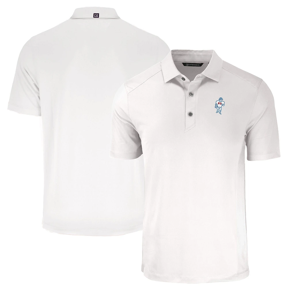 Men's Cutter & Buck White Houston Oilers Throwback Forge Eco Stretch Recycled Polo
