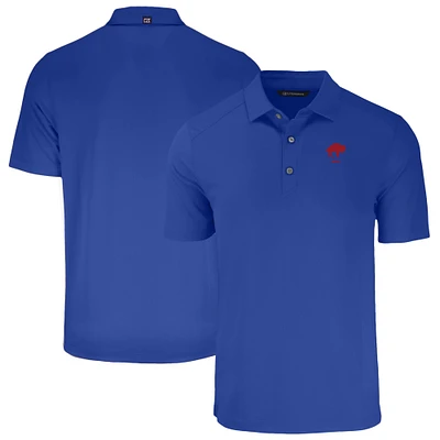 Men's Cutter & Buck Royal Buffalo Bills Throwback Big Tall Forge Eco Stretch Recycled Polo