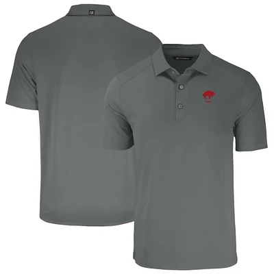 Men's Cutter & Buck Gray Buffalo Bills Throwback Big & Tall Forge Eco Stretch Recycled Polo