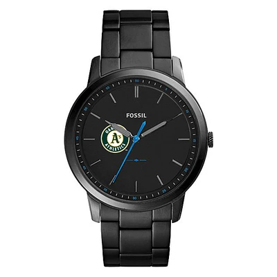 Men's Fossil Black Athletics Minimalist Stainless Steel Watch