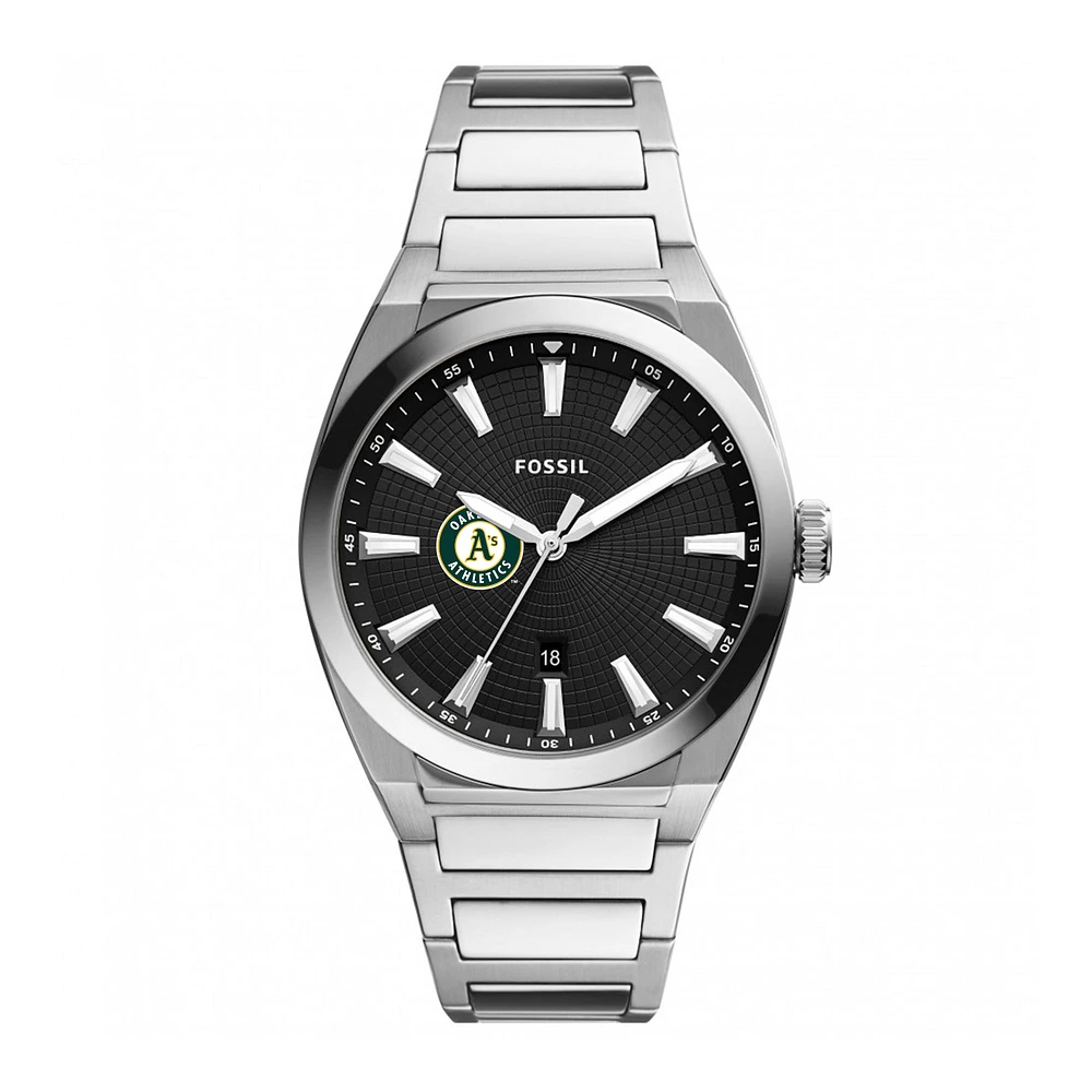 Men's Fossil Black Athletics Everett Stainless Steel Watch