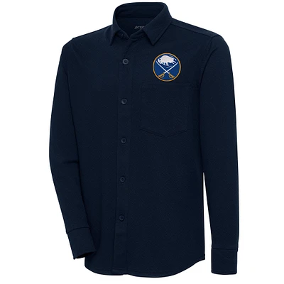 Men's Antigua Navy Buffalo Sabres Streamer Button-Up Shacket