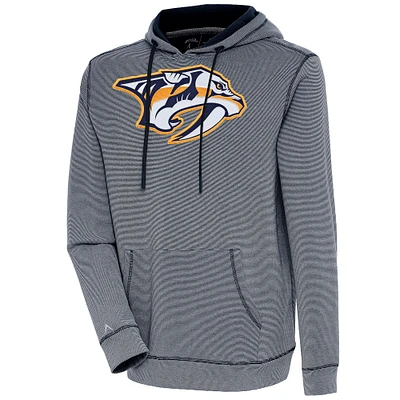 Men's Antigua Navy Nashville Predators Axe Bunker Tri-Blend Pullover Hoodie