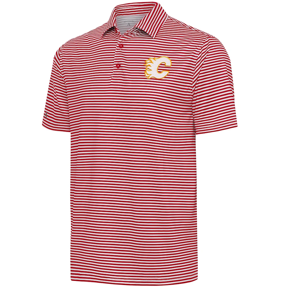 Men's Antigua Red Calgary Flames Skills Polo