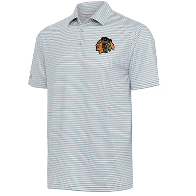 Men's Antigua Gray Chicago Blackhawks Skills Polo