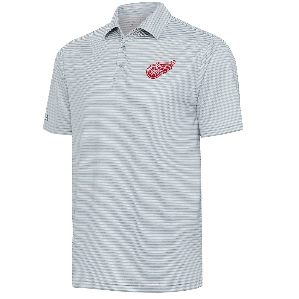 Men's Antigua Gray Detroit Red Wings Skills Polo
