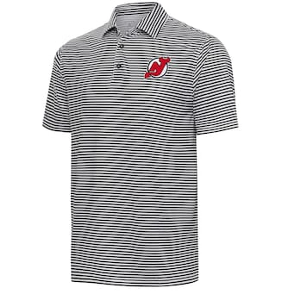 Men's Antigua Black New Jersey Devils Skills Polo