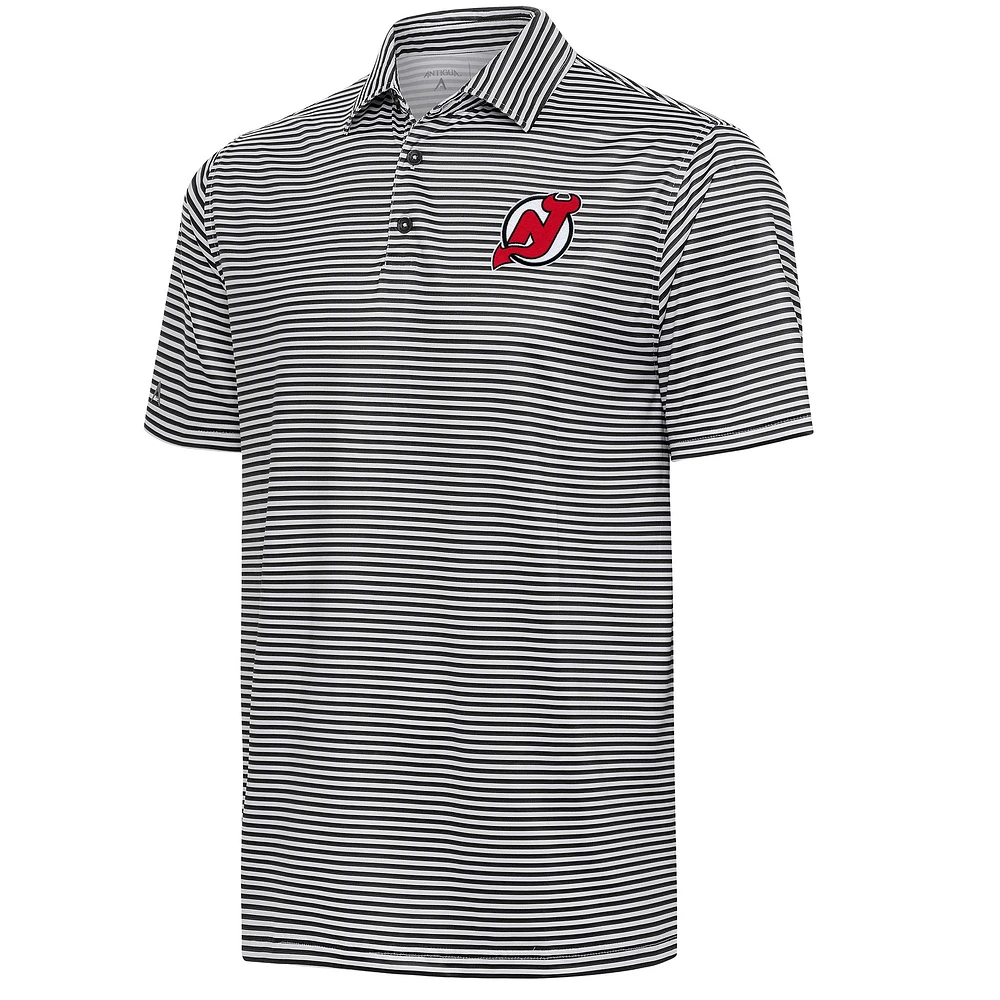 Men's Antigua Black New Jersey Devils Skills Polo