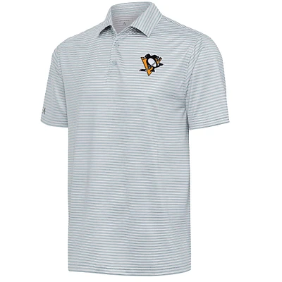 Men's Antigua Gray Pittsburgh Penguins Skills Polo